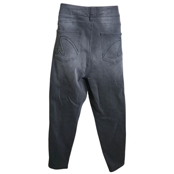 Melissa McCarthy Seven7 Jeans 18W Black Skinny‎ Plus Size Stretch Embellished - Picture 4 of 6